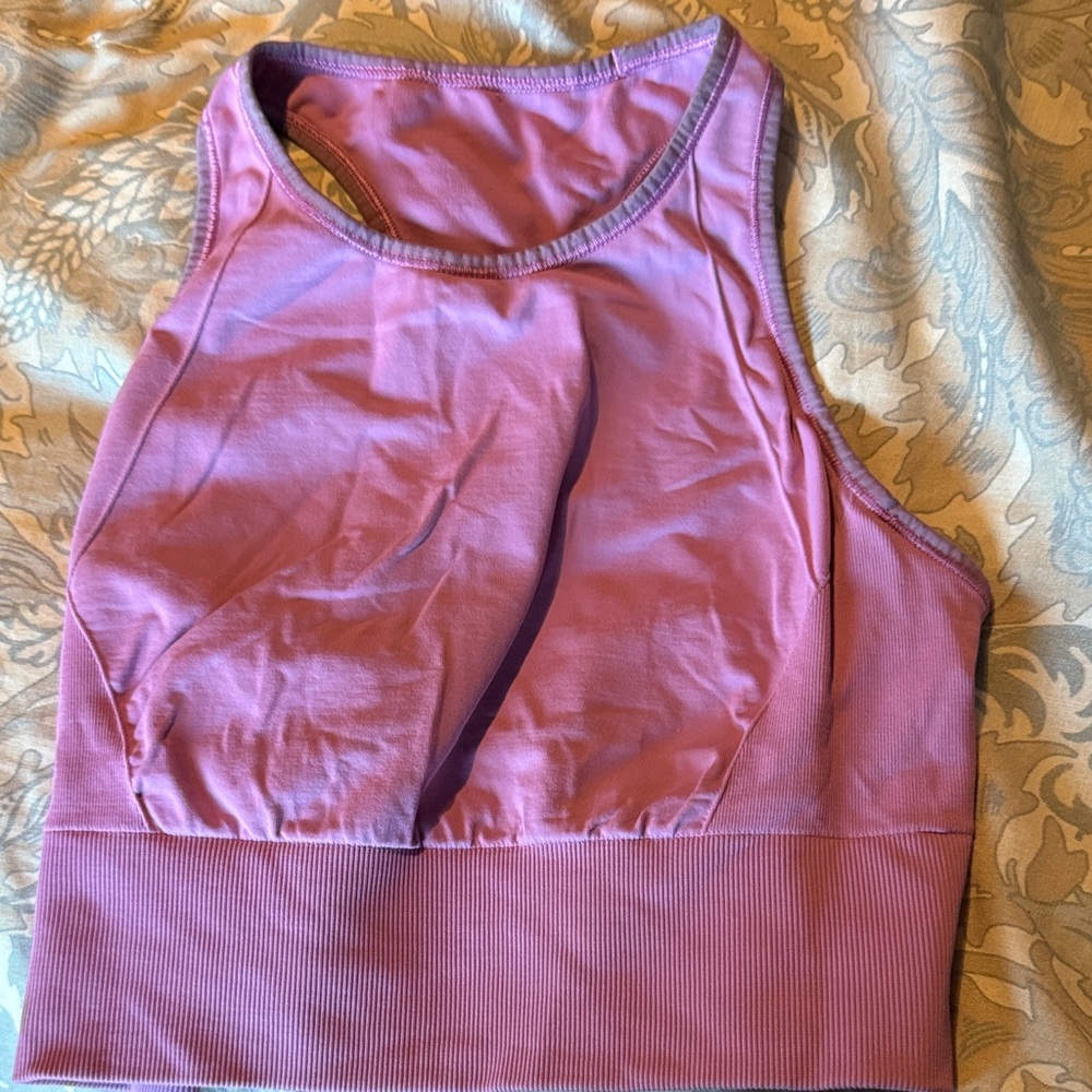 Lululemon Athletica Sz 8 Purple Sleeveless Crop Top